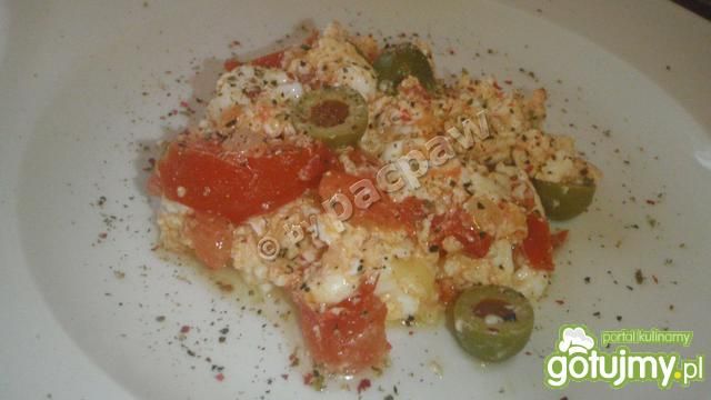 Jajecznica białkowa z pomidorami 