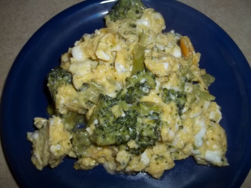 Jajecznica z brokułami Jajecznica z brokułami