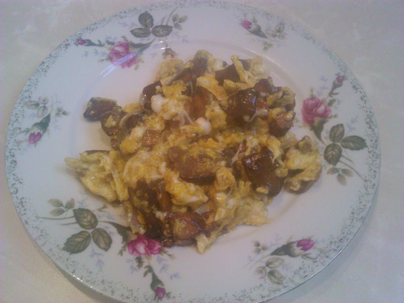 Jajecznica z grzybami