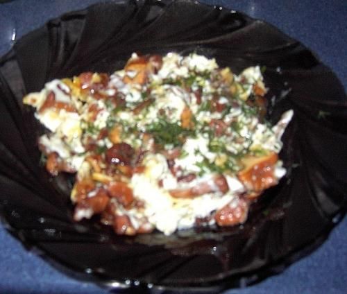 Jajecznica z kurkami