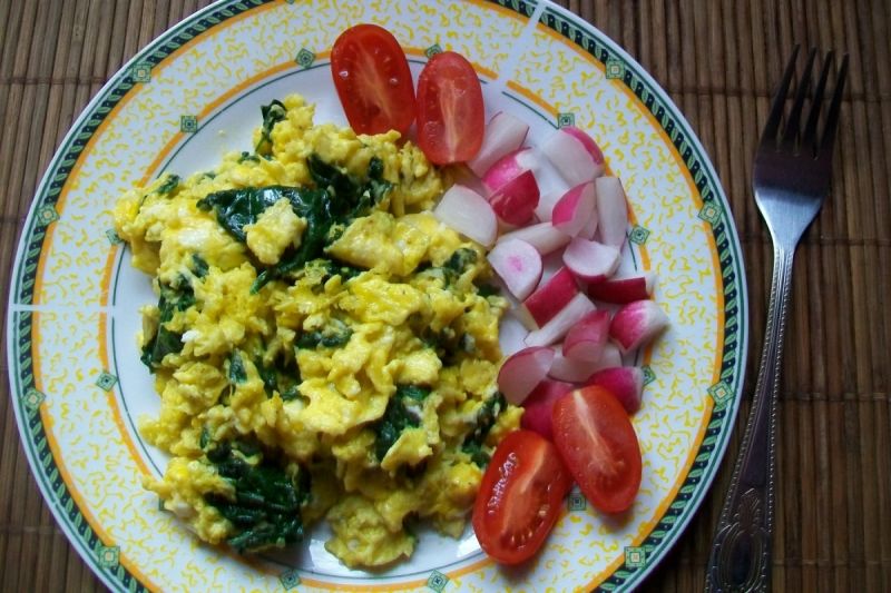 Jajecznica z lebiodą