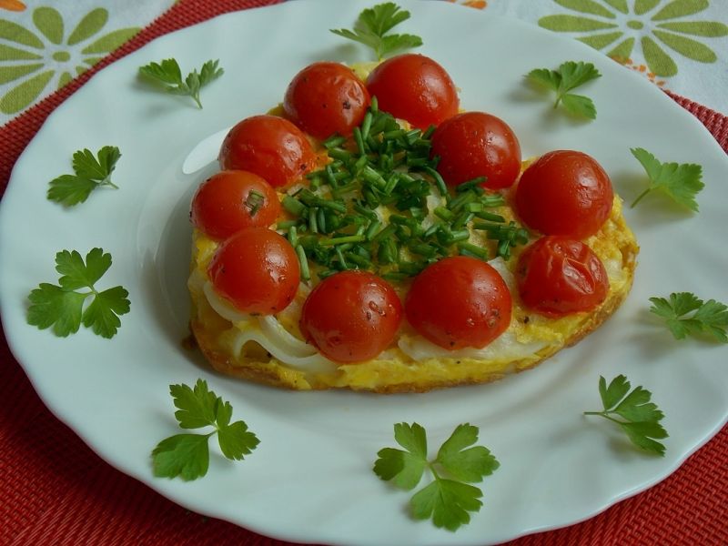 Jajecznica z makaronem ryżowym