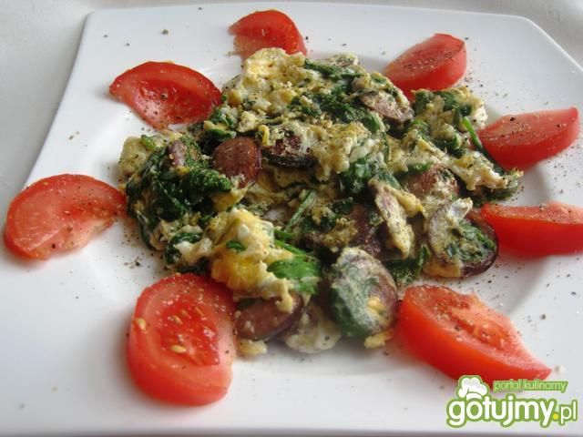 Jajecznica ze szpinakiem wg Joli Jajecznica ze szpinakiem wg Joli