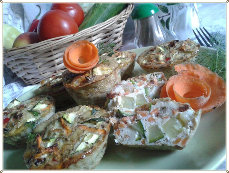 Jajeczno-warzywne muffinki Jajeczno-warzywne muffinki