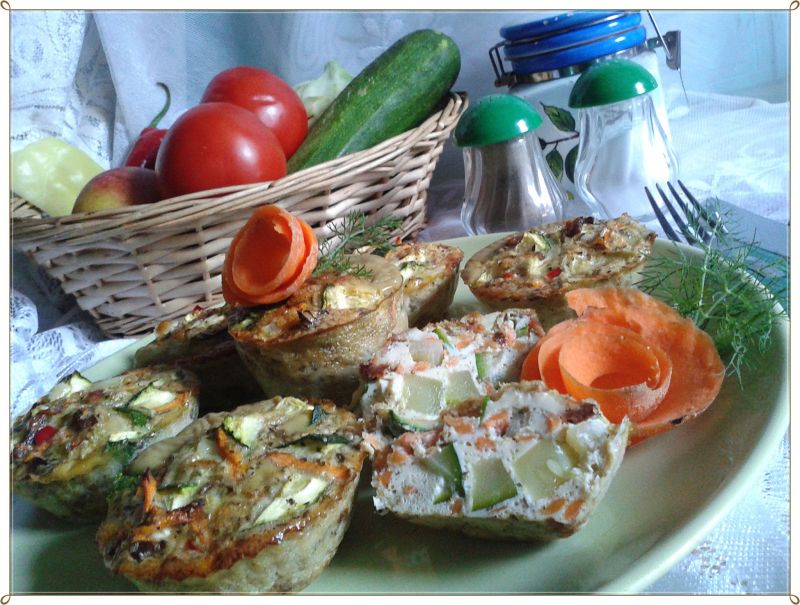 Jajeczno-warzywne muffinki Jajeczno-warzywne muffinki