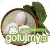 Jajka na półtwardo w sosie szczawiowym