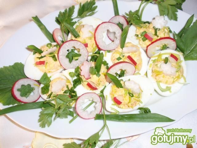 Jajka nadziewane pastą jajeczno serową