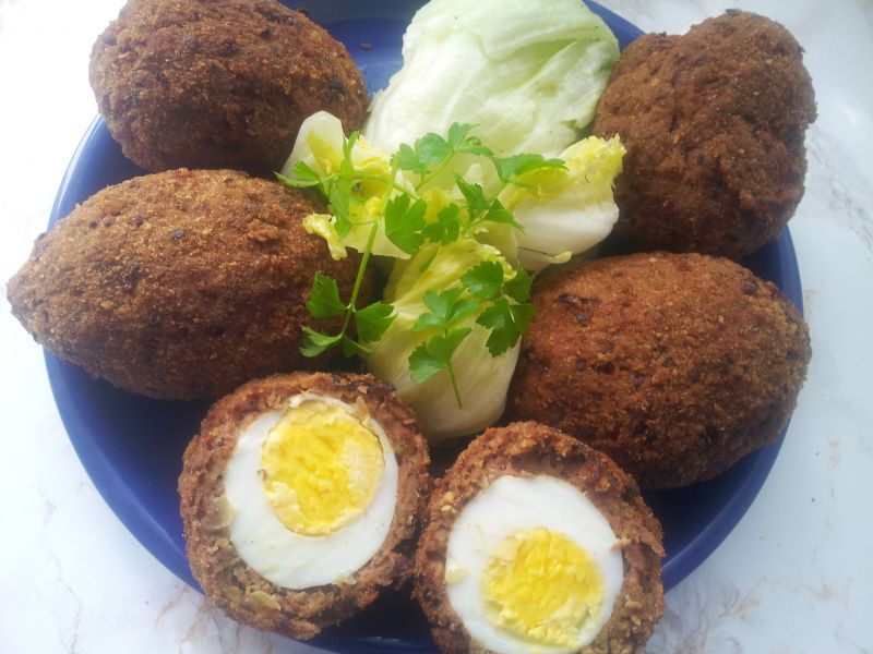 Jajka po szkocku z siemieniem lnianym wg. Irenki