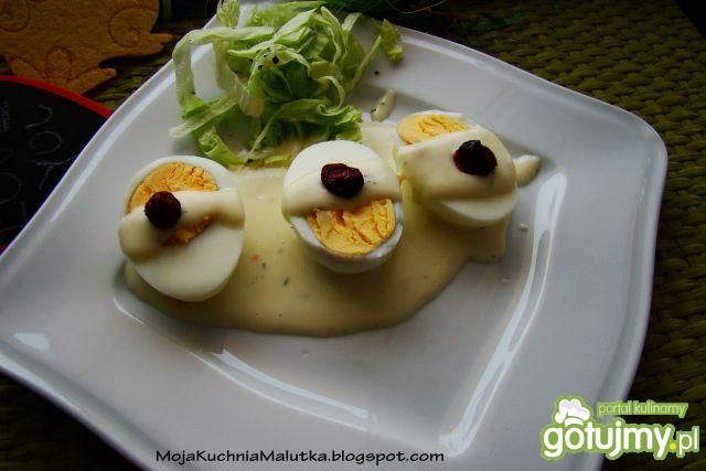 Jajka w sosie beszamel chrzanowym  Jajka w sosie beszamel chrzanowym