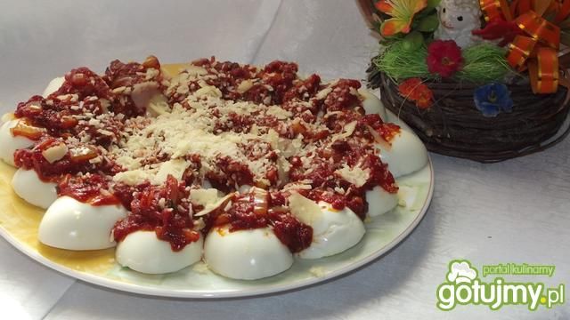 Jajka w sosie pomidorowym     Jajka w sosie pomidorowym