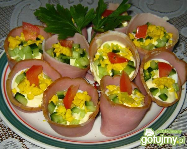 Jajka w szynkowych kołnierzach 4