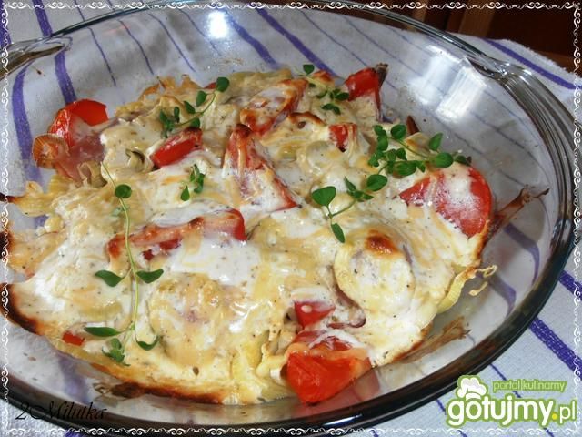 Jajka zapiekane w szynce Jajka zapiekane w szynce