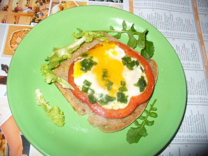 Jajko sadzone w papryce Jajko sadzone w papryce