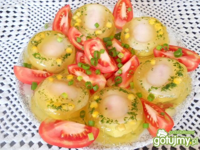 Jajko w szynce galaretka drobiowa Jajko w szynce galaretka drobiowa