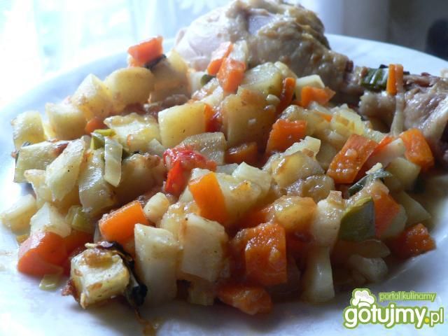 Jarzyny zapiekane w rękawie 