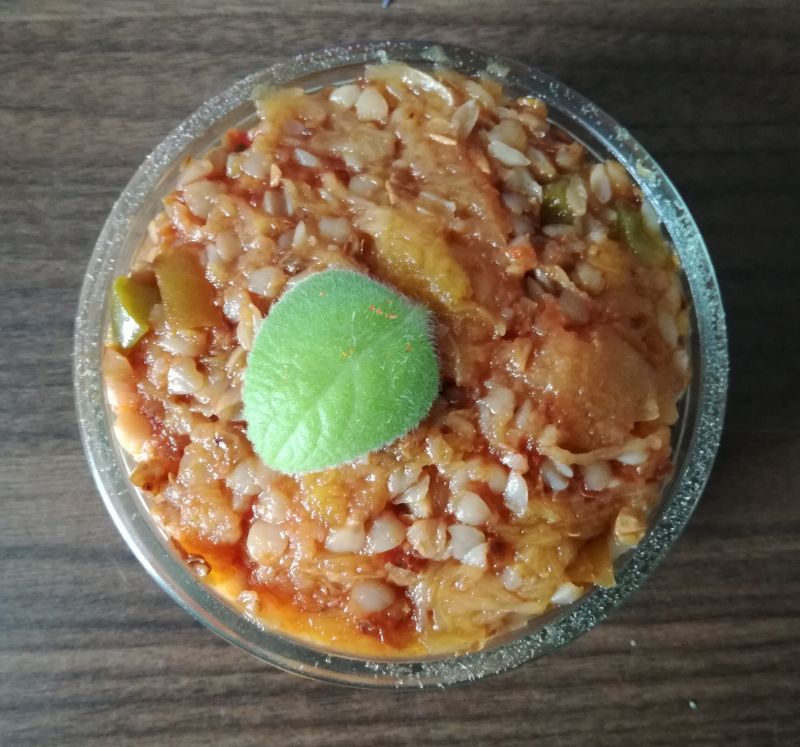 Jednogarnkowa potrawka- kasza z dynią na ostro