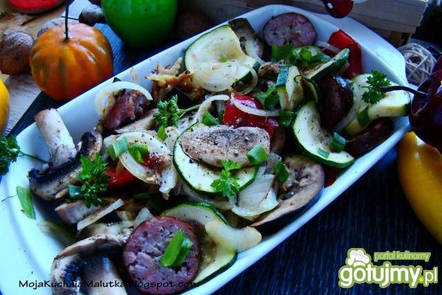 Jesienna patelnia z pieczarkami 