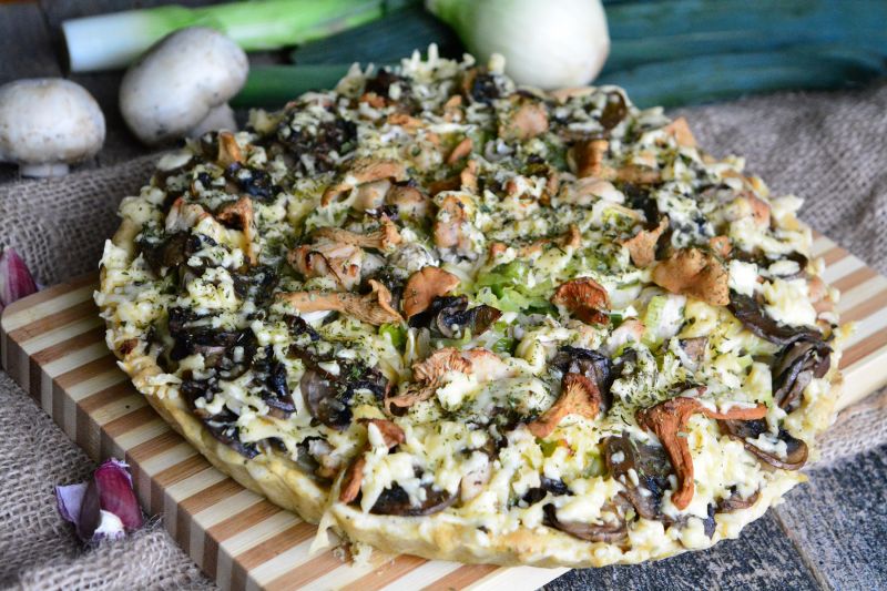 Jesienna tarta z grzybami