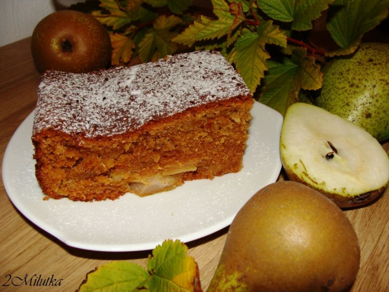 Jesienne ciasto z gruszkami