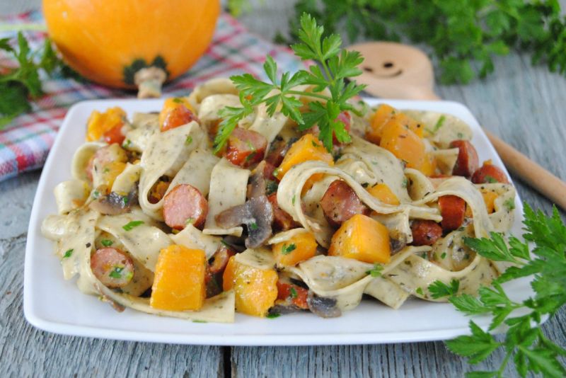 Jesienny makaron z dynią