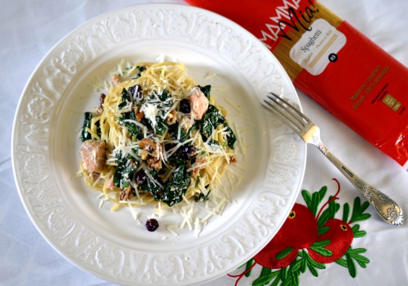 Jesienny makaron z żurawiną Jesienny makaron z żurawiną