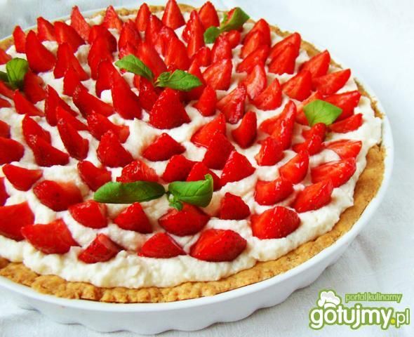 Jeżowa tarta z truskawkami Jeżowa tarta z truskawkami