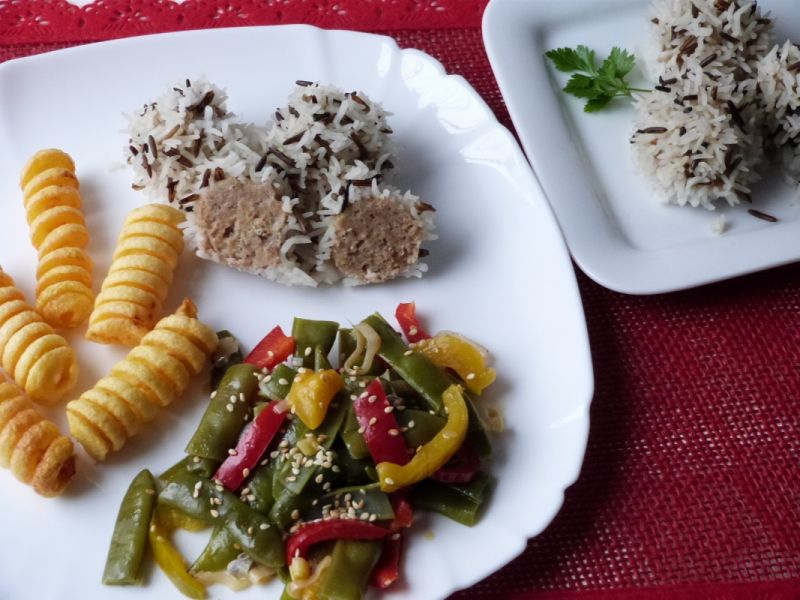 Jeżyki z mięsa mielonego i ryżu basmati