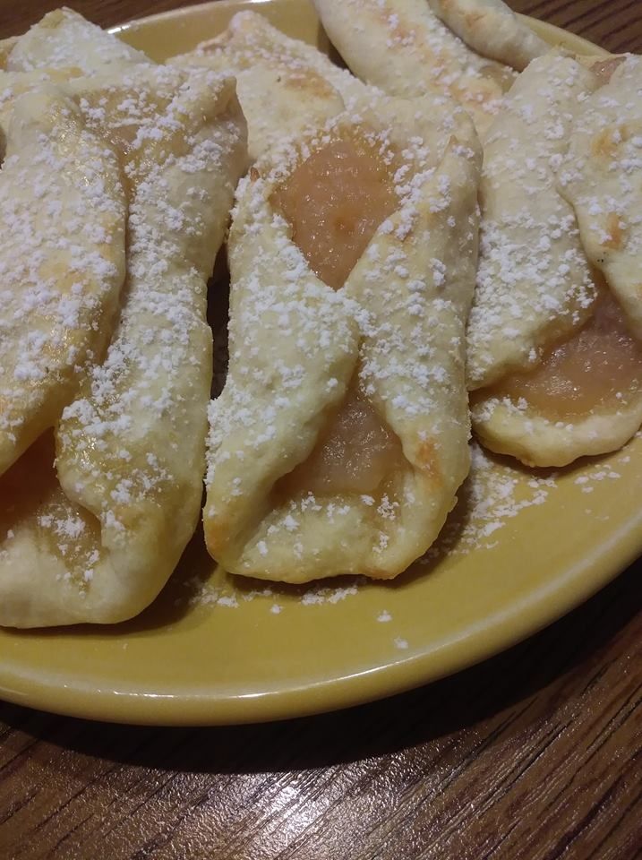 Jogurtowe ciasteczka z musem gruszkowo-jabłkowym.