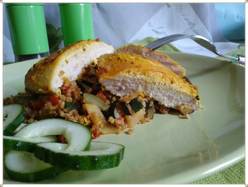 Jogurtowy kurczak i ciepła sałatka kuskus