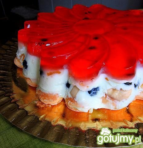 Jogurtowy przysmak z owocami i galaretką Jogurtowy przysmak z owocami i galaretką