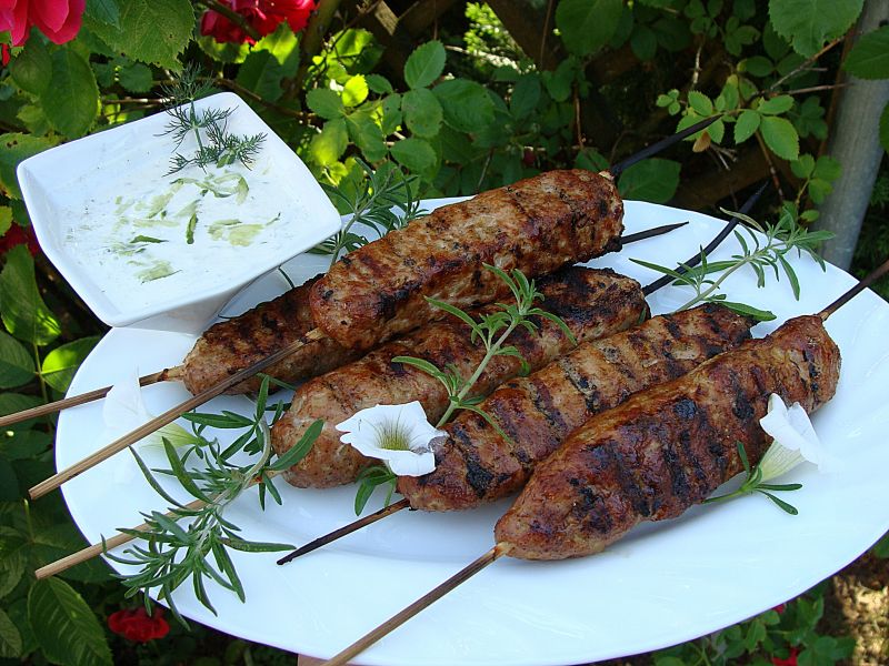 Kabaczety z grilla z sosem tzatziki