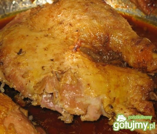 Kaczka duszona w nalewce z  bzu czarnego