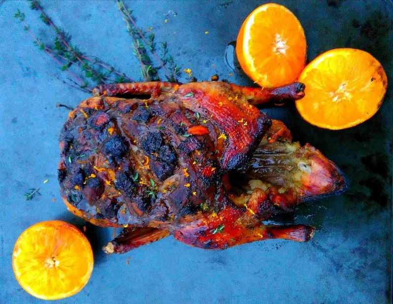 Kaczka pieczona w pomarańczowej glazurze