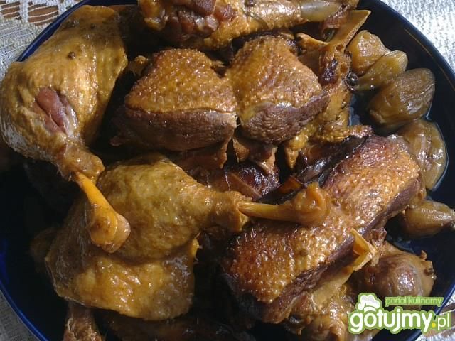 Kaczka przyprawiona dzikim ziołem 