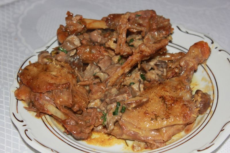 Kaczka w sosie grzybowym 