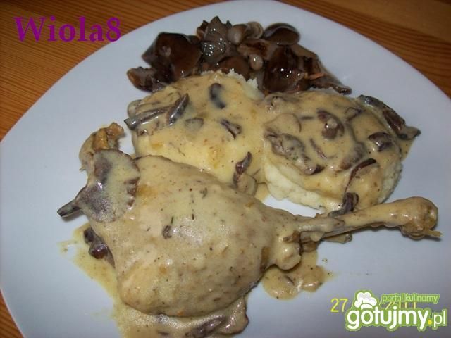 Kaczka z grzybami