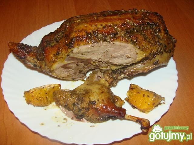 Kaczuszka z jabłkami i pomarańczami