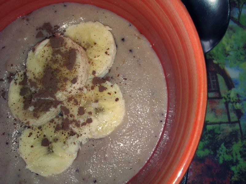 Kakaowa owsianko-manna z bananem