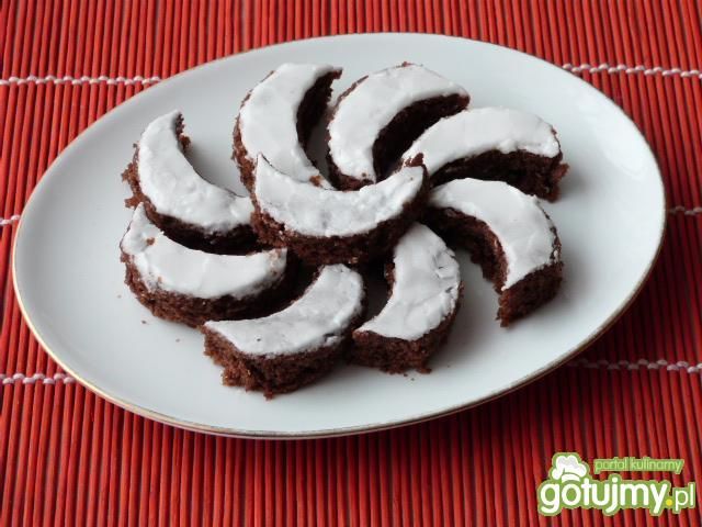 Kakaowe ciasteczka w białej polewie Kakaowe ciasteczka w białej polewie