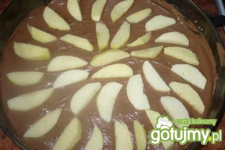 Kakaowe ciasto z jabłkiem