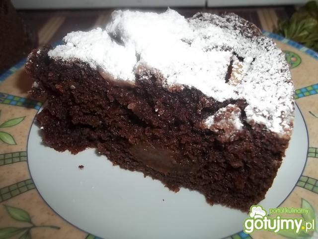 Kakaowe ciasto z owocami Kakaowe ciasto z owocami