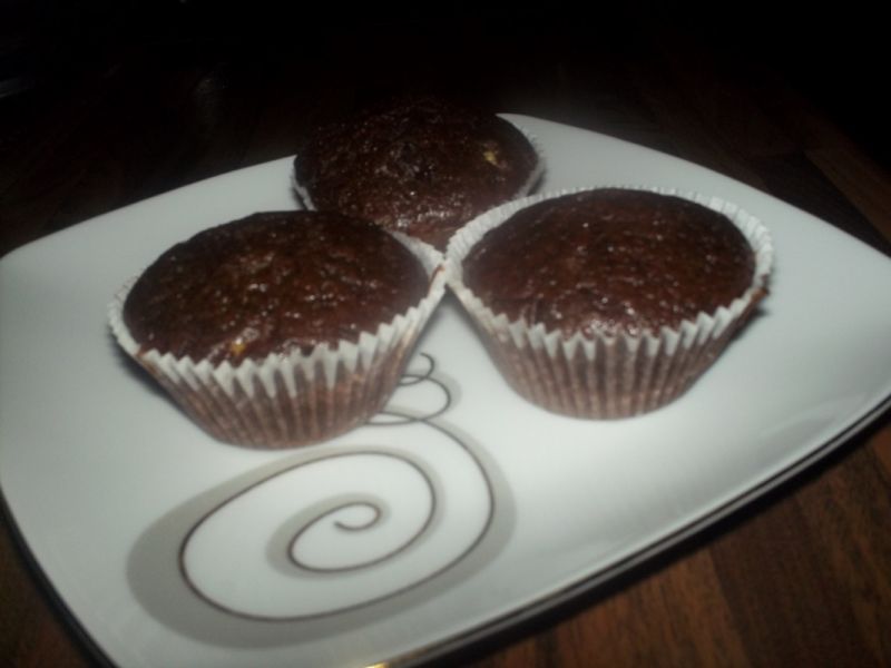 Kakaowe muffinki z kawałkami czekolady Kakaowe muffinki z kawałkami czekolady