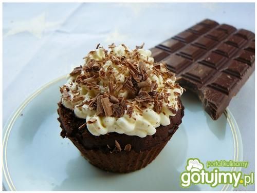 Kakaowe muffinki z kremem kokosowym