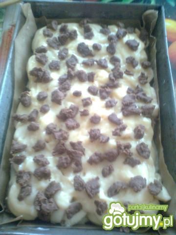 Kakaowe z budyniem i jabłkiem