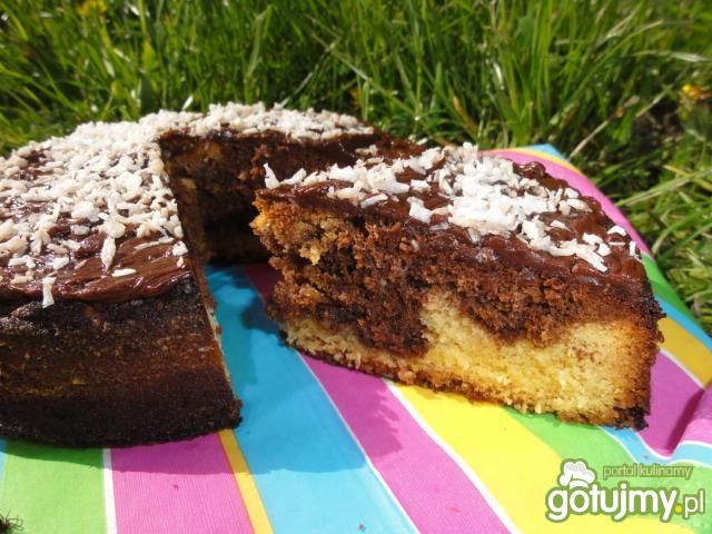 Kakaowo- kokosowe ciasto 