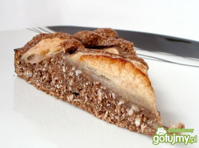 Kakaowo-kokosowe ciasto z jabłkami