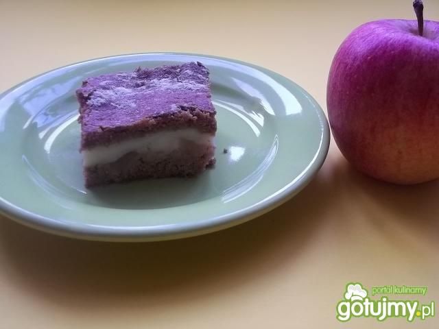 Kakaowy jabłecznik z budyniem Kakaowy jabłecznik z budyniem