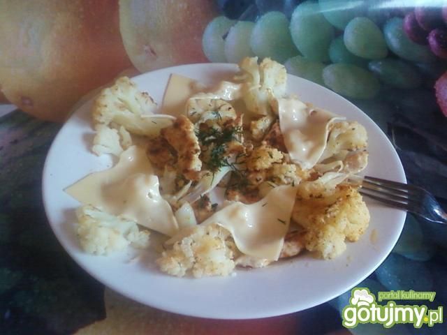 Kalafior i polędwiczki drobiowe.