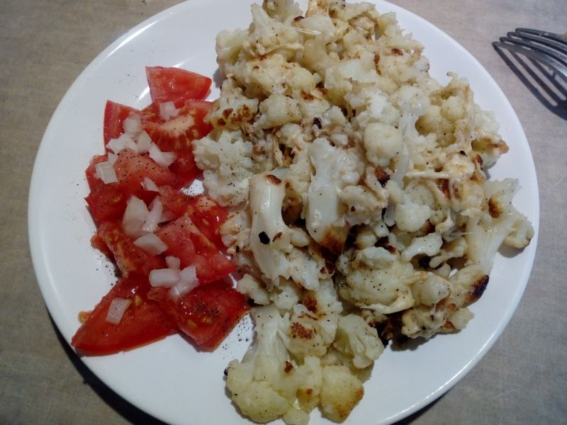 Kalafior smażony z wędzonym serem