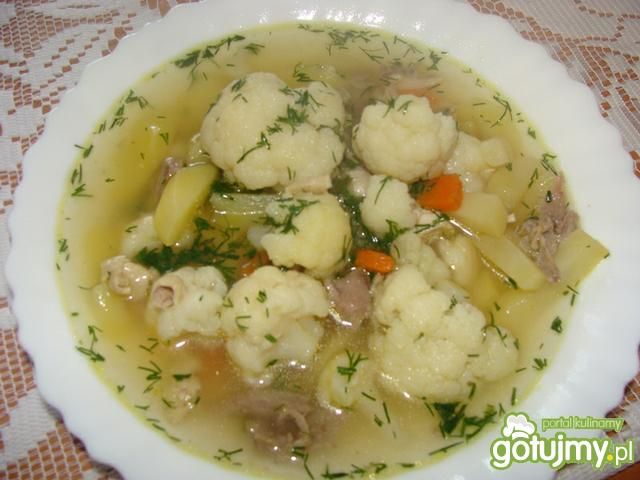 Kalafiorowa na indyku i skrzydełkach